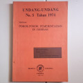 Undang-undang No. 5 Tahun 1974 Tentang Pokok-Pokok Pemerintahan di Daerah